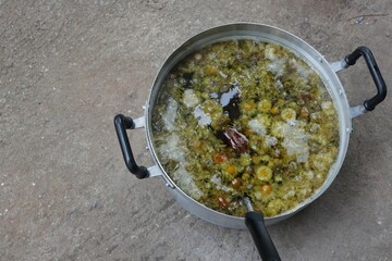 cooking in the kitchen