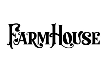 Farmhouse velcome sign. Kitchen home country graphic design. Vector poster text type
