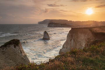 Freshwater Bay at Sunset on the Isle of Wight