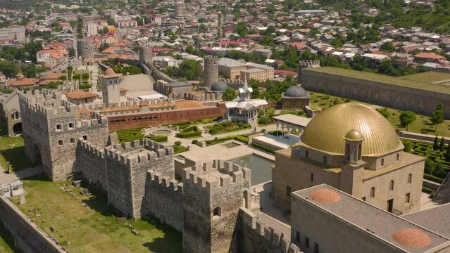 Aerial view of Akhaltsikhe Castle in Georgia