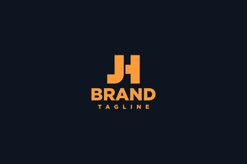 JH modern initial logo linked square concept with high quality professional design that will be best for your company