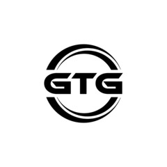 GTG letter logo design with white background in illustrator, vector logo modern alphabet font overlap style. calligraphy designs for logo, Poster, Invitation, etc.