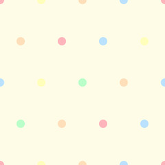 Pastel polka dot seamless pattern background. cute background. vector.