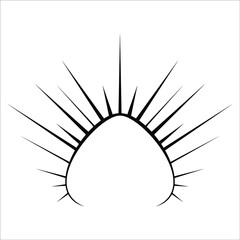 Crown silhouette in black. Vintage victorian style