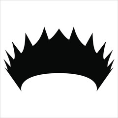 Crown silhouette in black. Vintage victorian style