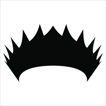 Crown silhouette in black. Vintage victorian style