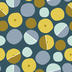 circle simple seamless vintage background, fashion textile or wallpaper, vector illustration - 510415400
