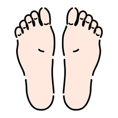両足の裏のイラスト