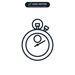 stopwatch icon symbol template for graphic and web design collection logo vector illustration