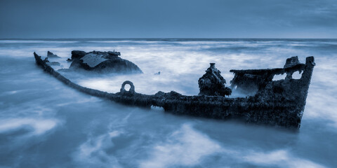 Shipwreck - SS Carbon- Compton Bay, Isle of Wight, UK