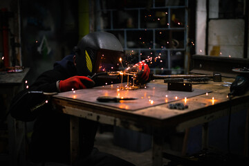 welder working in a factory