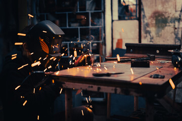 welder working in the workshop