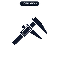 Vernier caliper icon symbol template for graphic and web design collection logo vector illustration