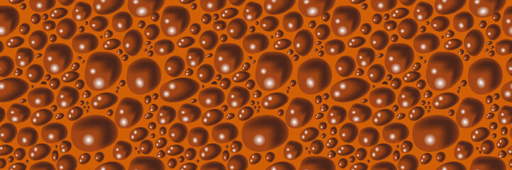 Realistic aerated porous milk chocolate. Seamless pattern. Closeup texture for print, background. Macro food vector illustration