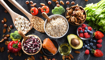 Obraz na płótnie Canvas Cholesterol lowering food products