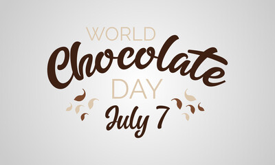 Happy chocolate day. Vector elements for invitations, posters, greeting cards. Vector illustration of banner template.