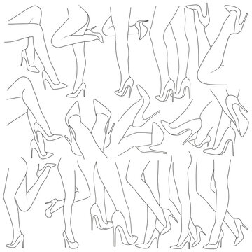Female Leg Sketch Sales Female Heels Photo Background And Picture For Free  Download - Pngtree