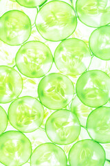 Fresh slice cucumber on background 