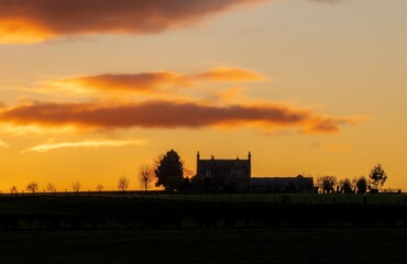 sunset in the country