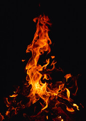 fire on black background