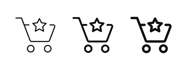 add to shopping cart icon, shop basket save symbol sign with favorite star icon  © icons gate