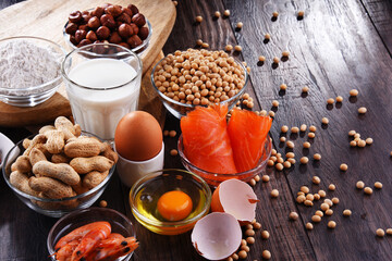 Composition with common food allergens