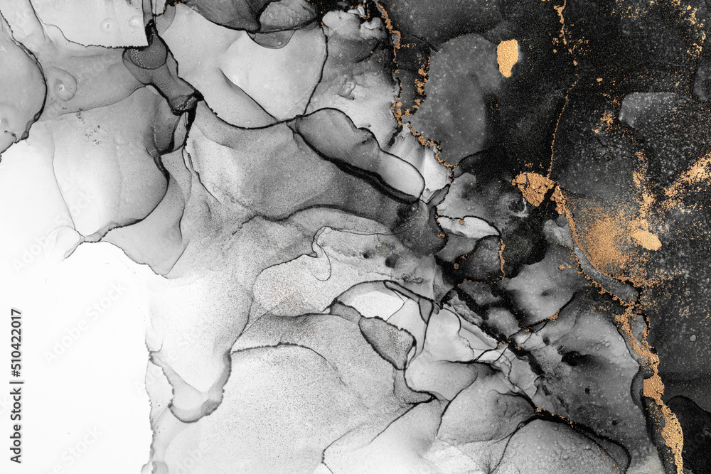 Poster marble ink abstract art from exquisite original painting for abstract background . painting was pain