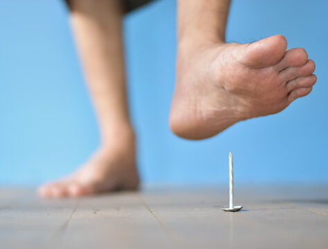 Concept of risk of nail injury and tetanus