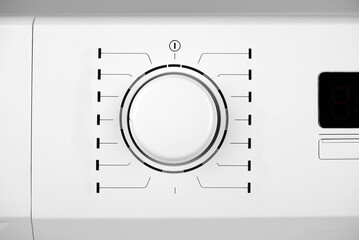 washing machine control circle close up