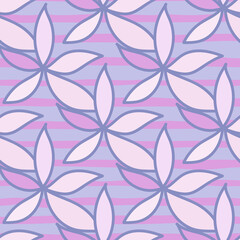 Simple foliage seamless pattern. Doodle leaves wallpaper. Botanical elements background.
