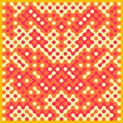 Multicolor truchet tiling connections illustration