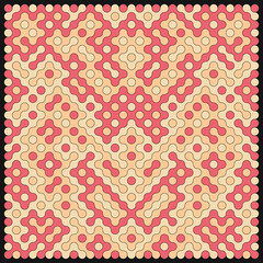 Multicolor truchet tiling connections illustration