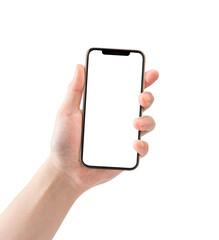 スマートフォンを持つ手・スマホ画面