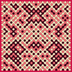 Multicolor truchet tiling connections illustration