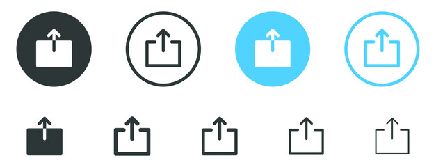 upload icon symbol swipe up icon button. Scroll arrow up icon sign - uploading file icon button, send, export icons - obrazy, fototapety, plakaty