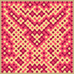 Multicolor truchet tiling connections illustration