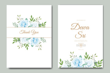 Elegant Floral watercolor Wedding Invitation Card