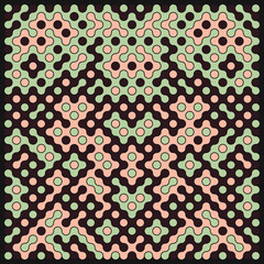 Multicolor truchet tiling connections illustration