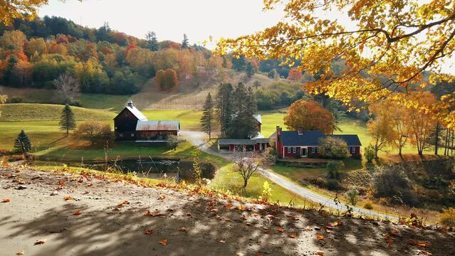 Farm house with Autumn foliage