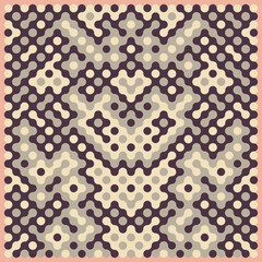 Multicolor truchet tiling connections illustration