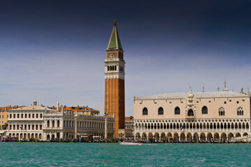 Fototapeta na wymiar Venezia. Palazzo Ducale e Piazza San Marco vista dall'Isola di San Giorgio