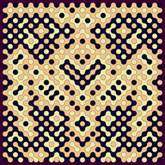 Multicolor truchet tiling connections illustration