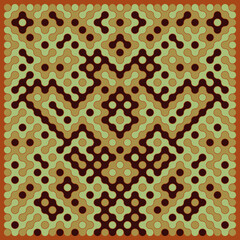 Multicolor truchet tiling connections illustration