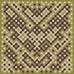 Multicolor truchet tiling connections illustration