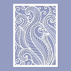 Template for laser cutting vegetable mats. Abstract pattern. For the design of wedding cards, invitations, interior design, art decor, panels, furniture elements, stencils. Vector
