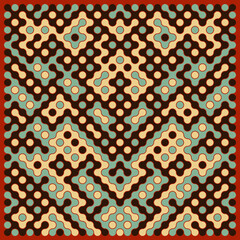 Multicolor truchet tiling connections illustration