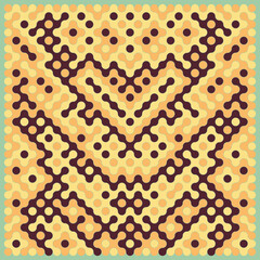 Multicolor truchet tiling connections illustration