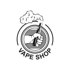 Vape store logo design template