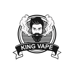 Vape store logo design template