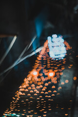 The beautiful bokeh lights in background.